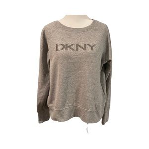 DKNY Women’s Medium Sweatshirt Long Sleeve Gray.